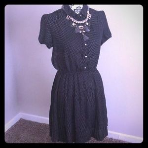 Dress size S/M black polka dots